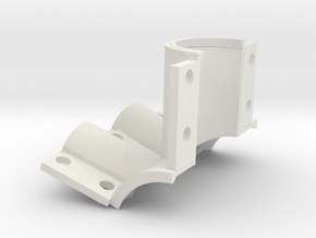 Rear BB shell mold, rear in White Natural Versatile Plastic