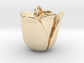 Tulip Pendant in 14k Gold Plated Brass