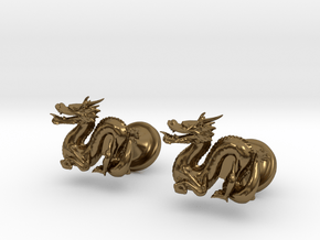 Dragon Cufflinks in Polished Bronze