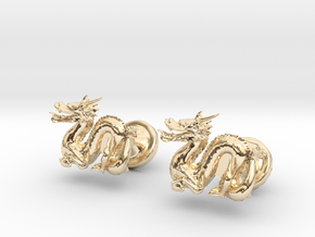 Dragon Cufflinks in 14K Yellow Gold