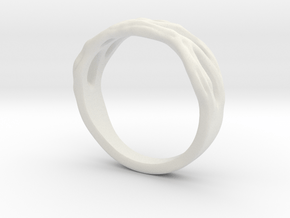 Organic Ring in White Natural Versatile Plastic: 10.5 / 62.75