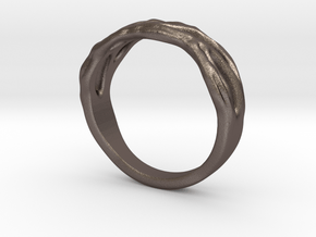Organic Ring in Polished Bronzed Silver Steel: 10.5 / 62.75
