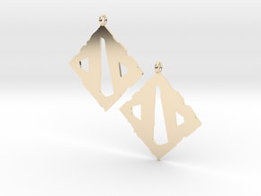 Dota II Earrings in 14k Gold Plated Brass