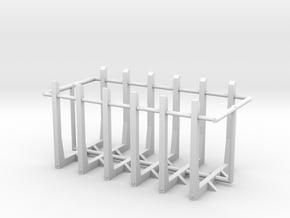 1/160 N Scale Log bunks for flatbed or frames in Tan Fine Detail Plastic