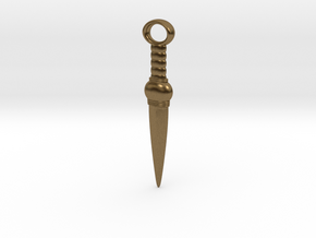 Dagger Pendant in Natural Bronze