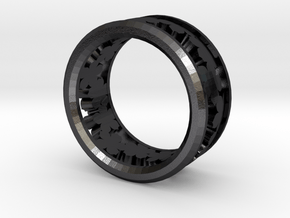 Sakura Ring in Polished and Bronzed Black Steel: 4.5 / 47.75