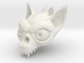 Bat Skull in White Premium Versatile Plastic