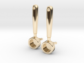 The Espresso Earrings  in 14k Gold Plated Brass