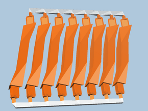 8 Orange Super-Short struts in Orange Processed Versatile Plastic