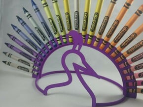24 Crayon Peacock in Purple Processed Versatile Plastic