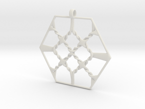 HexKn Pendant in White Natural Versatile Plastic