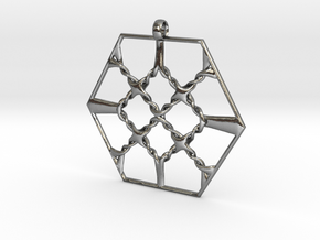 HexKn Pendant in Polished Silver