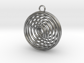 Vortex Pendant in Natural Silver