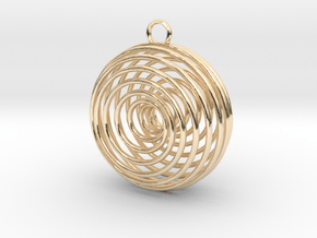 Vortex Pendant in 14k Gold Plated Brass