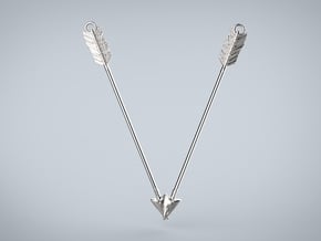 Archer Valentine Pendant in Polished Silver