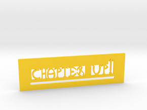 "Chapter up !" Bookmark in Yellow Processed Versatile Plastic