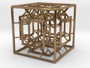 Menger Mixed Cube in Natural Brass