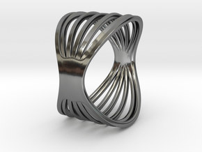 Concentric in Fine Detail Polished Silver