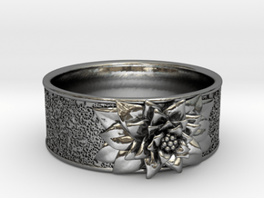 In Bloom in Fine Detail Polished Silver