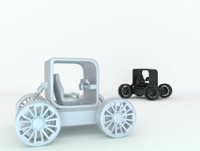 Small concept styled car with suspension v1  in White Natural Versatile Plastic