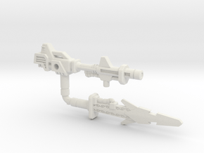 Metalhawk / Vector Prime Weapons (3mm, 5mm) in White Natural Versatile Plastic: Small