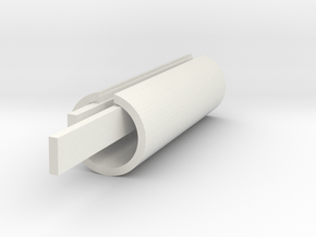 Square seat stay connector core left in White Natural Versatile Plastic