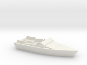 OO Scale Speed Boat in White Natural Versatile Plastic