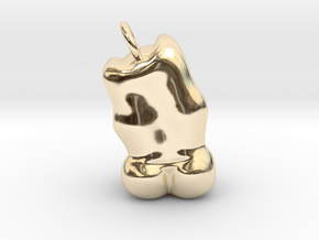 pendant: Kinder Froh "Coquette"  in 14k Gold Plated Brass
