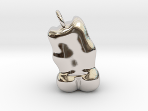pendant: Kinder Froh "Coquette"  in Rhodium Plated Brass