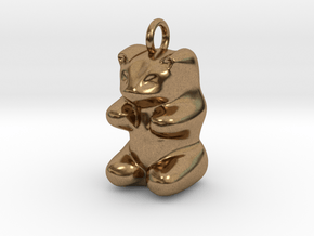 pendant: Kinder Froh  in Natural Brass