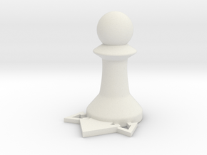 Instructional Chess Set - Pawn in White Natural Versatile Plastic: Small