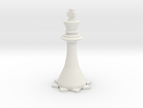 Instructional Chess Set - King in White Premium Versatile Plastic: Small