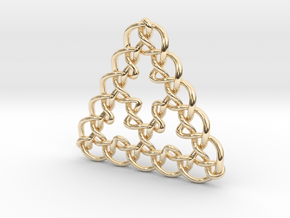 3dktri Pendant in 14k Gold Plated Brass