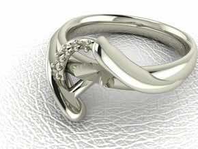 Tension setting solitaire NO STONES SUPPLIED in 14k White Gold