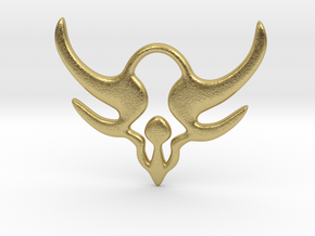 "Horns of power" Pendant in Natural Brass