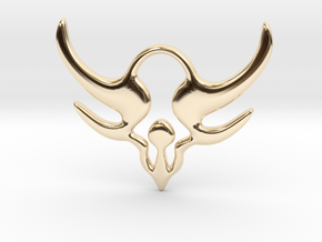 "Horns of power" Pendant in 14k Gold Plated Brass