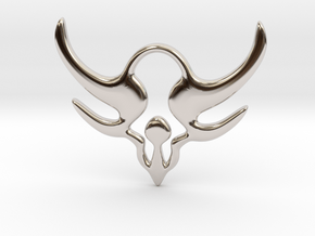 "Horns of power" Pendant in Rhodium Plated Brass