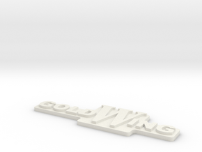 GoldWing (Side cover) Letters in White Natural Versatile Plastic