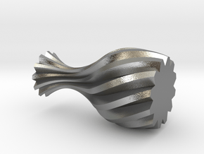 Spiral Vase in Natural Silver