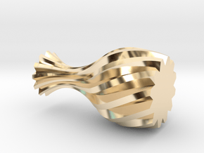 Spiral Vase in 14k Gold Plated Brass