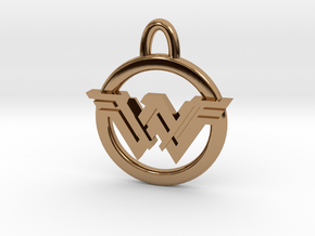 Wonder Woman pendant in Polished Brass
