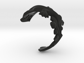 Diplocaulus Ring -Small- (Free-size) in Black Premium Versatile Plastic