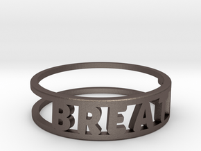 Breathe, Nickel Steel (Chain Optional) in Polished Bronzed Silver Steel: 4 / 46.5