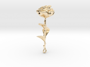 Rose in 14k Gold Plated Brass