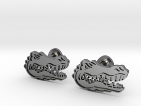 Florida Gators Cufflinks, Customizable in Fine Detail Polished Silver