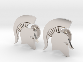 MSU Spartan Cufflinks, Customizable in Platinum