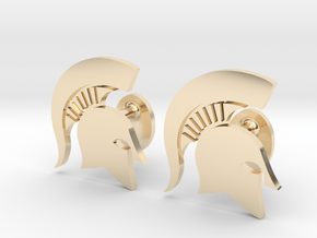 MSU Spartan Cufflinks, Customizable in 14k Gold Plated Brass