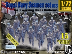1/72 Royal Navy Seamen Set103 in Smooth Fine Detail Plastic