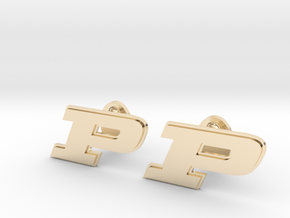 Purdue Cufflinks in 14k Gold Plated Brass