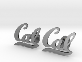 Cal Berkeley Cufflinks, Customizable in Fine Detail Polished Silver